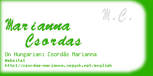 marianna csordas business card