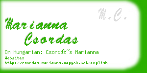marianna csordas business card